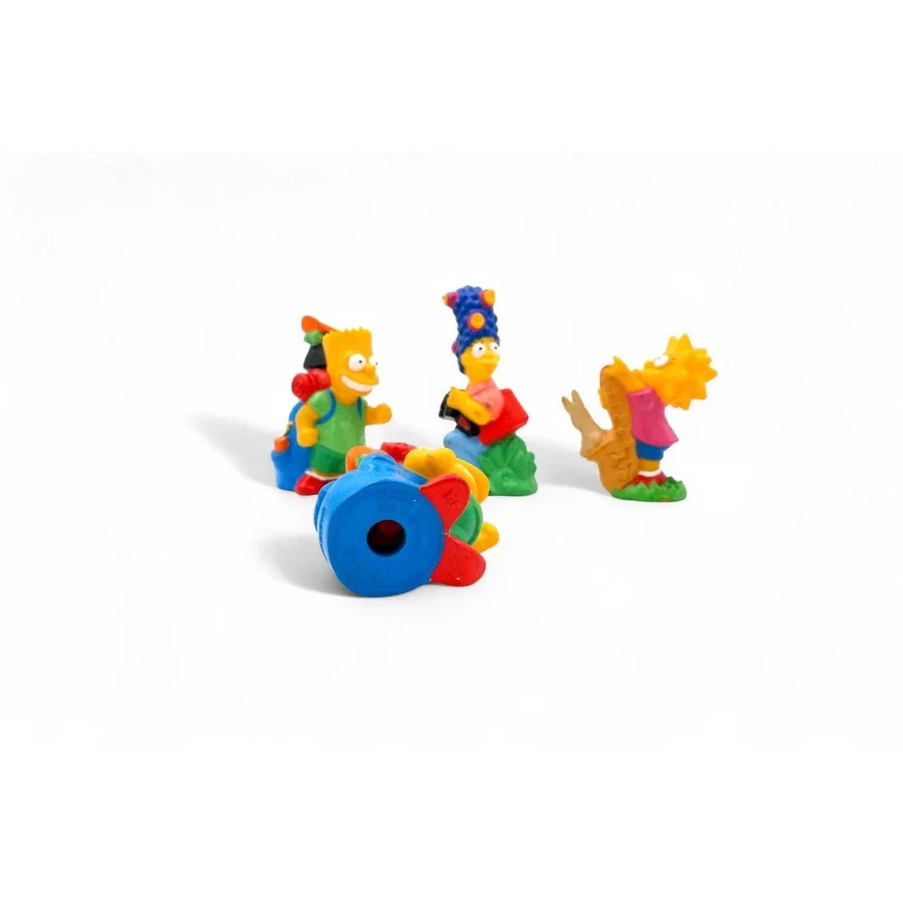 Vtg 1990 Burger King Simpsons Camping PVC Figurine Toy Set‎ Of 4 90s Retro - Picture 8 of 8